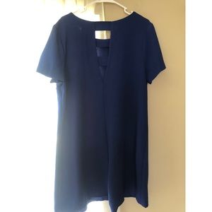 Bobeau royal blue crepe knee length dress